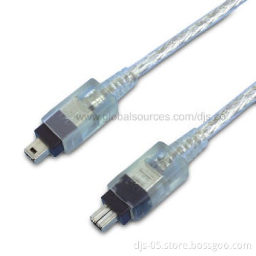 1394 4P M to M Transparent Cable, RoHS Compliant, High Performance, Easy to Use